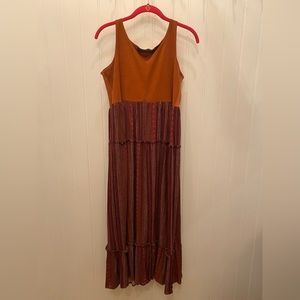 SOLD One of a kind, Upcycled, Handmade T-Shirt dress! Southwestern motif maxi